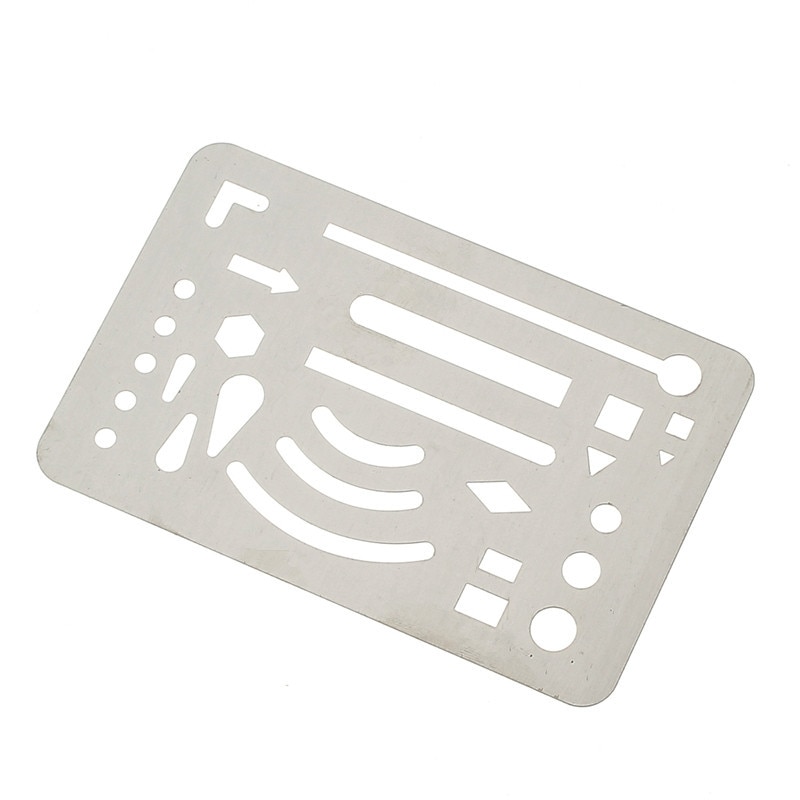 Kicute Silver Tone Multi Shape Drawing Template Tool Stainless Stell French Curve Ruler Architectural Drawing Office School