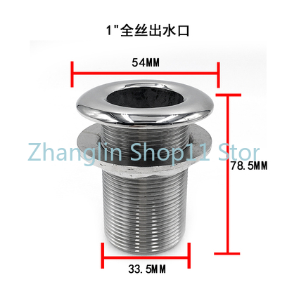 Marine Drain Hull Right Angle Water Outlet Sewage Port Marine 316 Stainless Steel Boat Accessories: Brown