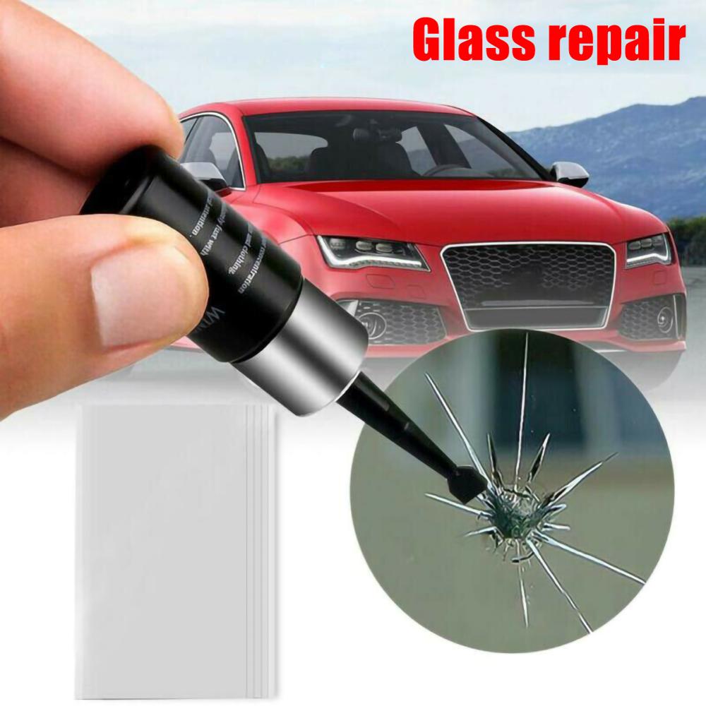 2 pakke bilrude reparationsværktøj bil bilglas nano reparationsvæske kit vinduesglas crack chip reparation
