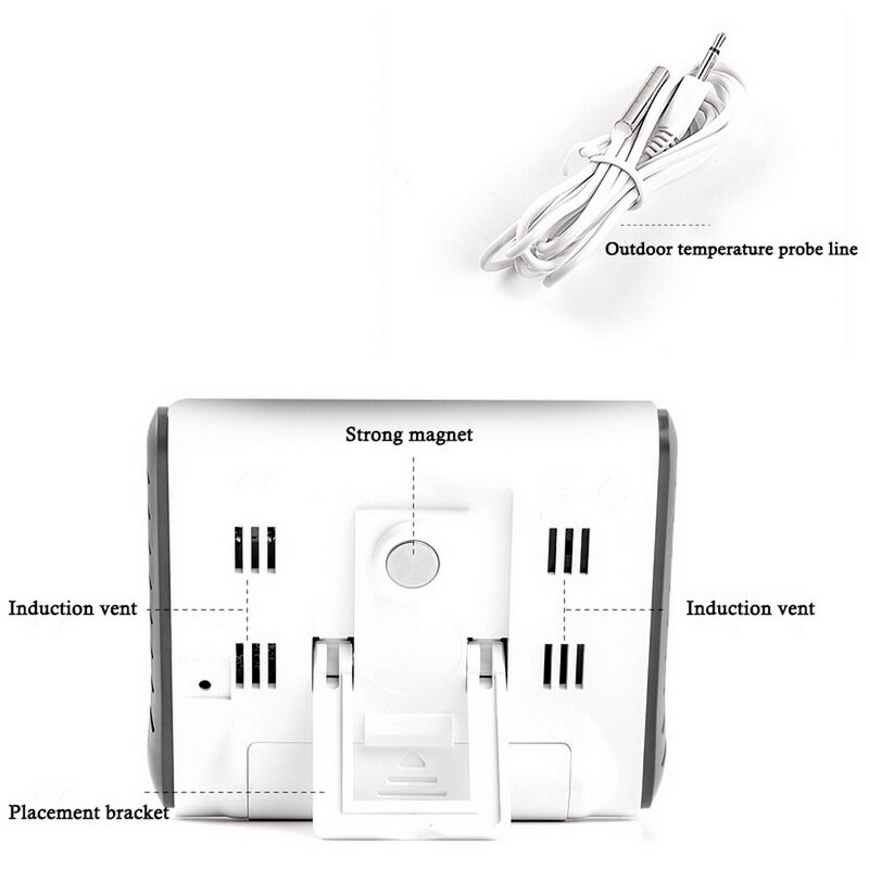 Strong Magnet Digital Humidity Display Hygrometer Thermometer Indoor Outdoor Temperature Humidity Monitor With Probe