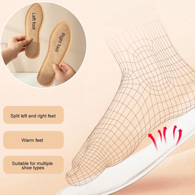 Semelles chauffantes jetables, 2 pièces, chauffe-pieds d&#39;hiver, Pack chauffant pour chaussures, chauffe-mains