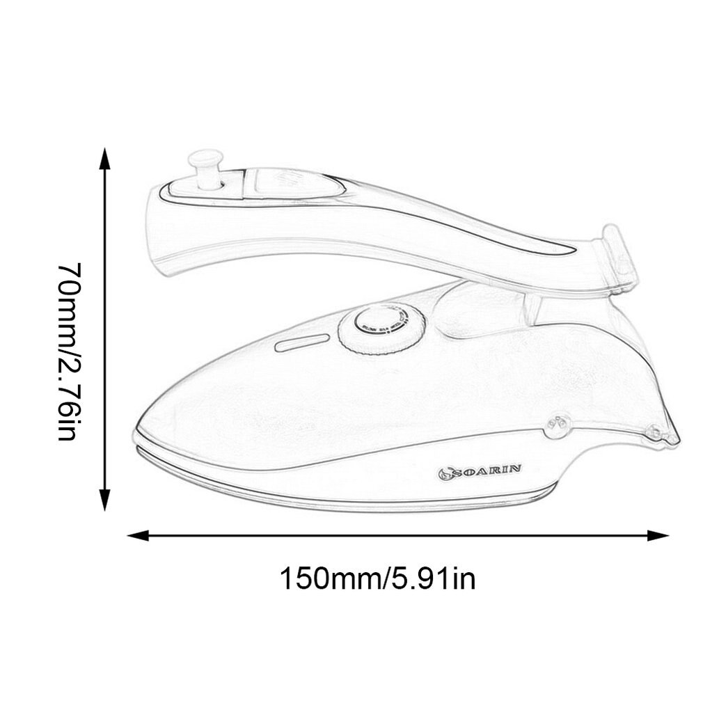 Portable Compact Size Foldable Handle Electric Steam Iron Baseplate Steam Iron Handheld Home Travel Use