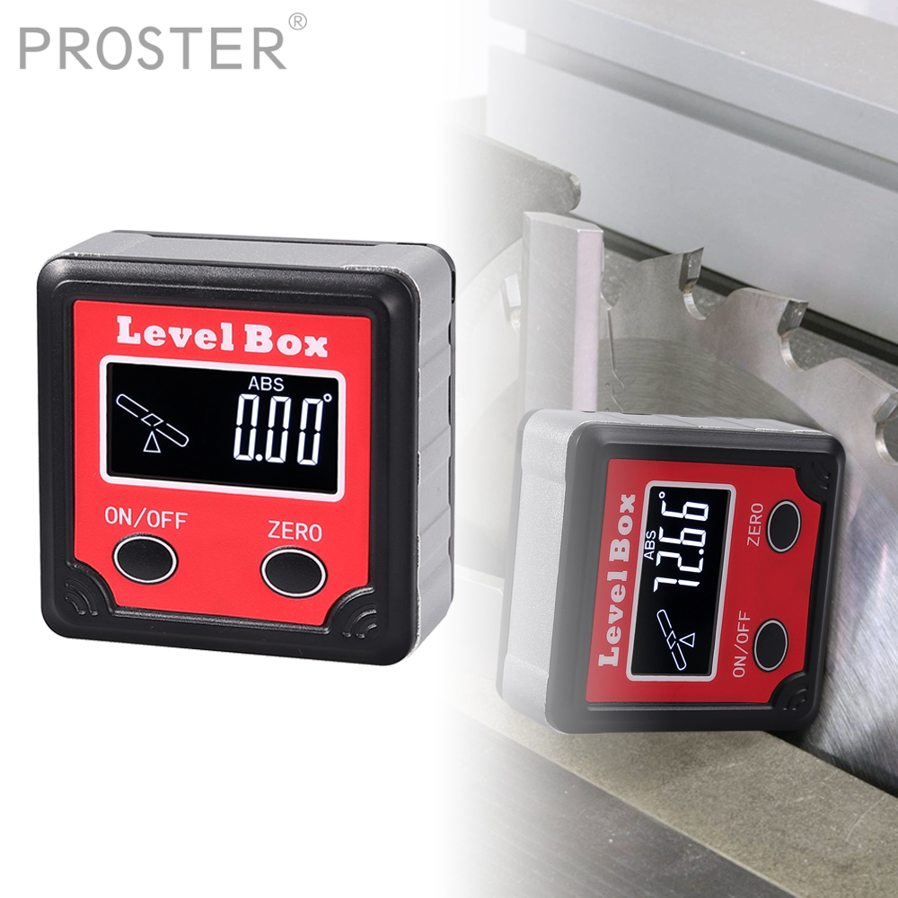 Magnetic Digital Level Box Protractor Level Gauge Bevel Box Inclinometer Angle Finder Kit with LCD Backlight Display Waterproof