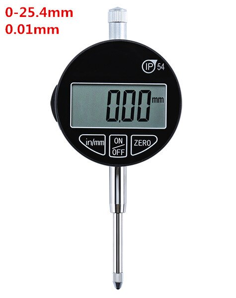 IP54 Oil-proof Digital Micrometer 0.001mm Electronic Micrometro Metric/Inch 0-12.7mm/0.5" Precision Dial Indicator Gauge Meter: Yellow