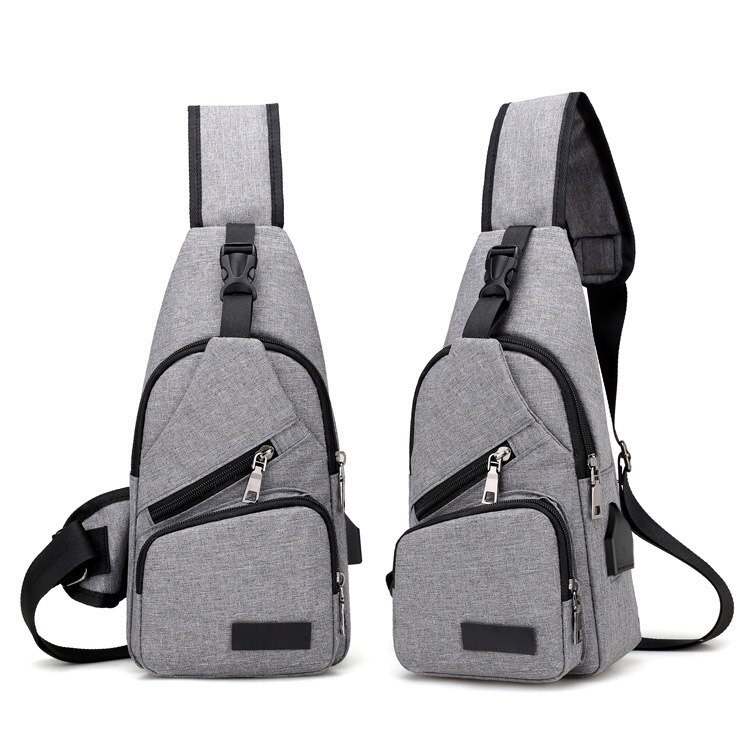 Men Shoulder Bag USB Charge Anti Theft Security Waterproof Travel Man Crossbody Messenger Casual Bag SUB