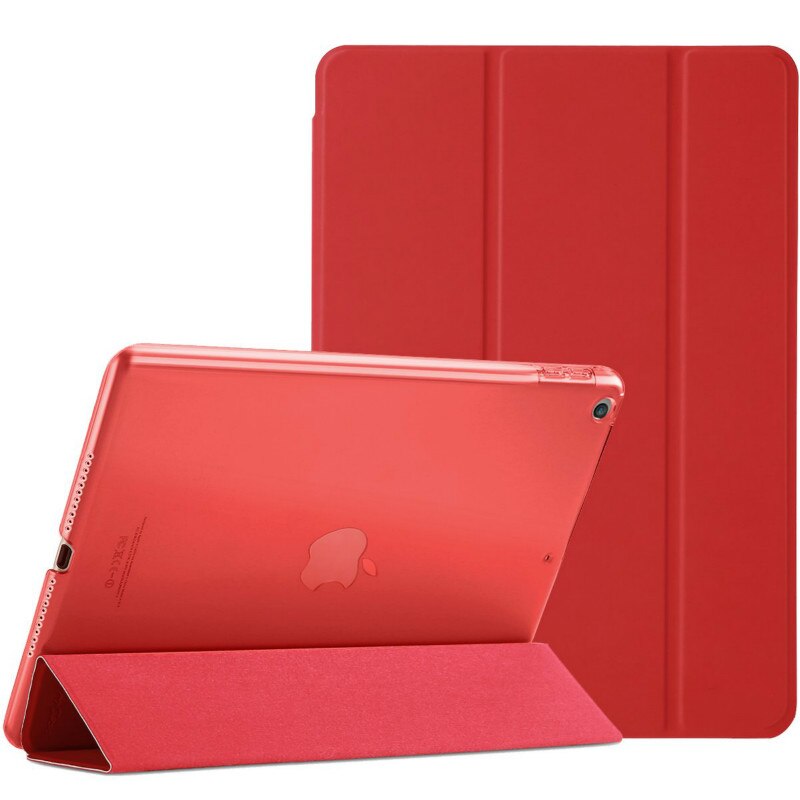 Funda para Apple iPad Air 1 9,7 "A1474 A1475 funda con Tapa de cuero para tableta inteligente con soporte magnético para ipad aire 2 A1566 A1567: for iPad 9.7 red