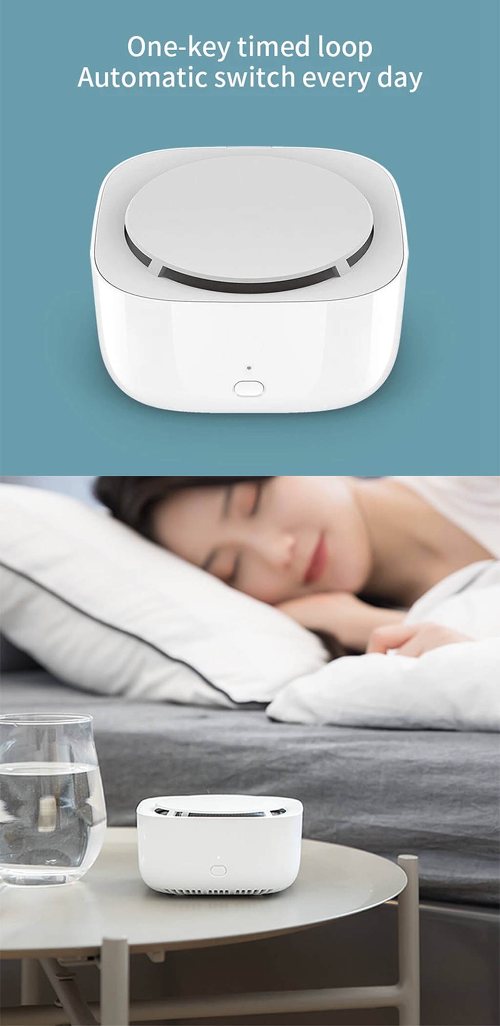 Xiaomi-repelente de mosquitos inteligente 2, repelente de mosquitos no tóxico, recargable por USB, funciona con la aplicación Mijia,