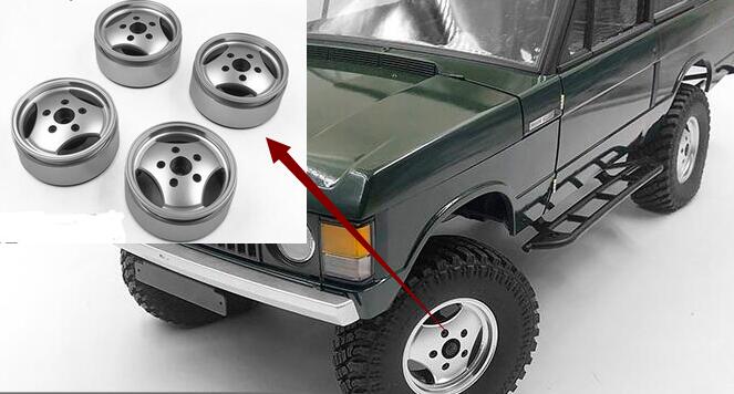 Wielen/grille/spiegel/bumper/voorbumper 1/10 schaal rc speelgoed vrachtwagen rover arrangement 4wd optionele onderdelen