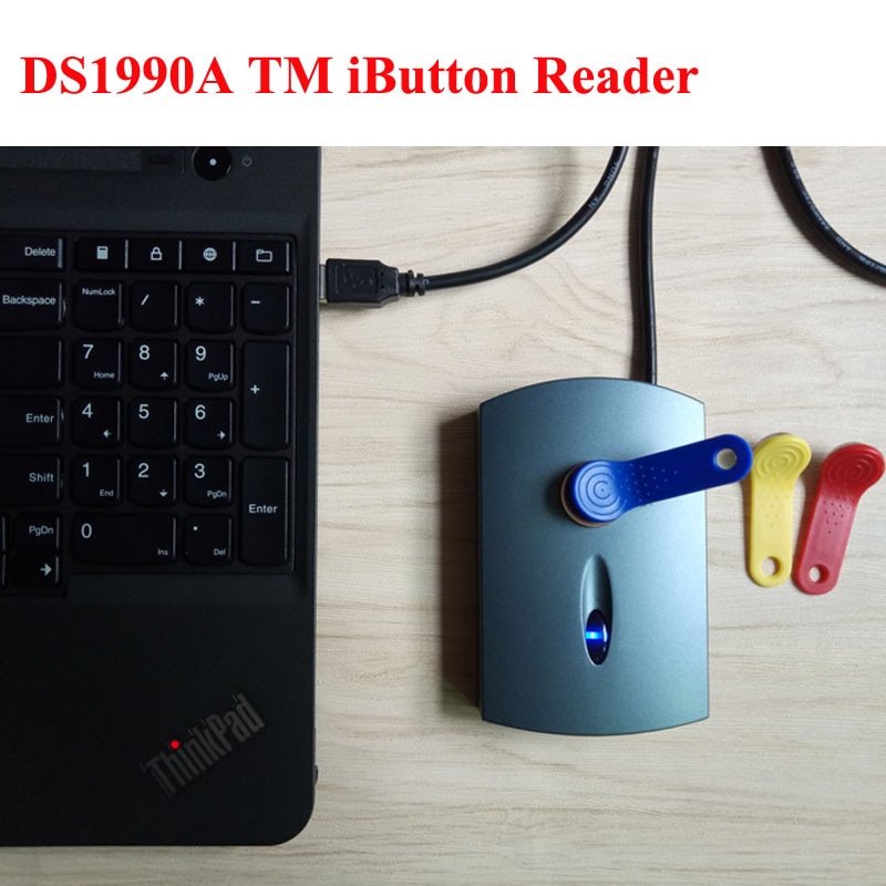 RS232 DS1990A TM iButton Programmierer Leser Schriftsteller Kopierer Duplizierer Cloner + 1pc RW1990 Zeichen Schlüssel + 1pc TM1990A-F5 schlüsselanhänger-Schild
