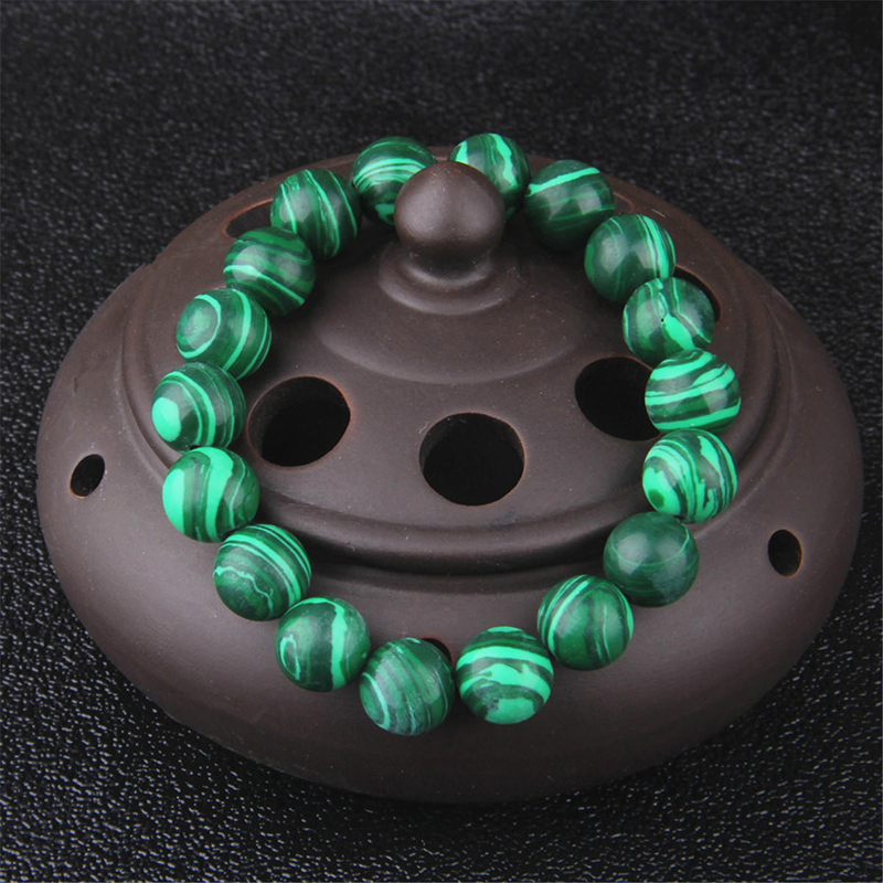Groene malachiet herenarmbanden & armband voor dames kristallen bedelarmband boeddhistische kralen verjaardag