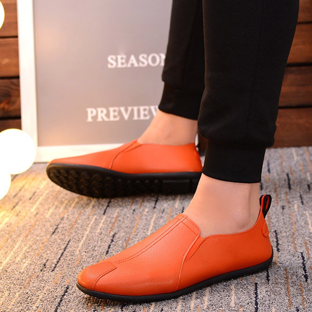 causal men shoes Leather Casual Slip-On Breathable Driving Boat Shoes Dress Shoes sapato social masculino #y2