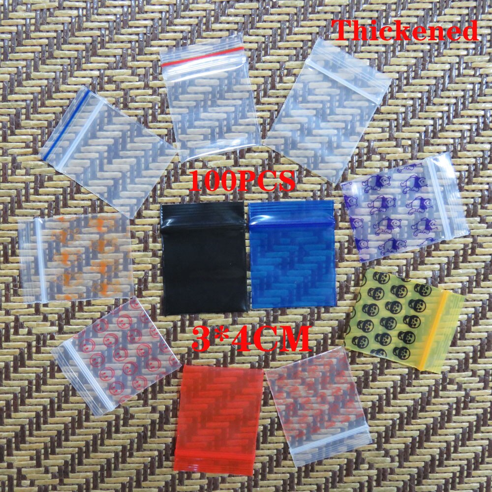 100Pcs Mini Zip lock Bags Cheaper Small Plastic Zipper Bag Ziplock Bag Plastic Packaging Bags Ziplock Pill Packaging Pouches
