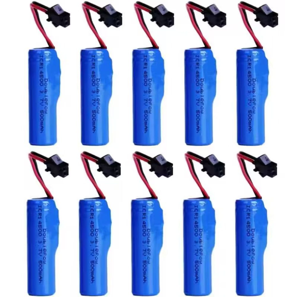 14500 AA rechargeable battery 3.7V 500mAh rechargeable lithium battery with intelligent protection board: SKY BLUE