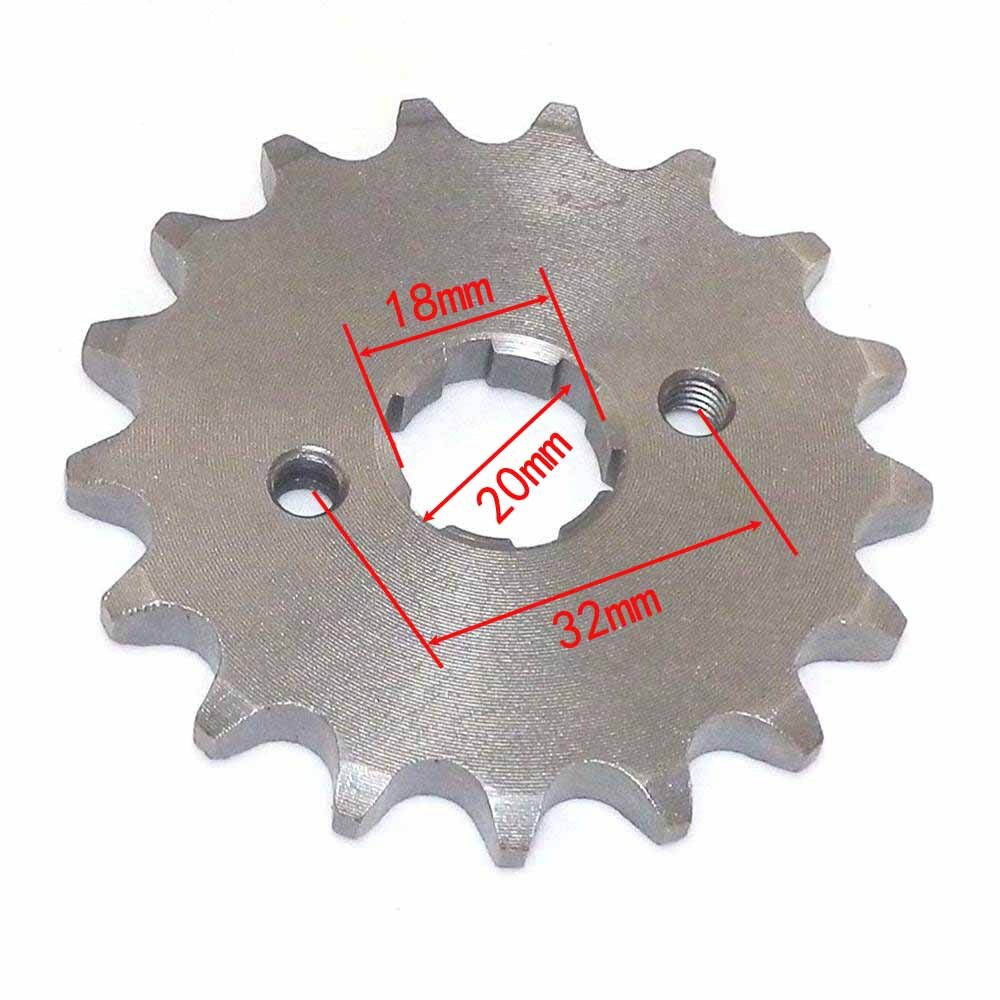 428 Chain Front Sprocket 10 12 14 15 16 17 tooth 17mm 20mm for PIT BIKE Chinese Motorcycle Scooter ATV Moped Parts