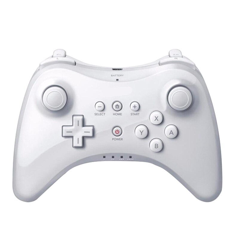 Mando inalámbrico Bluetooth Compatible con Nintendo Wii U para Wii U Pro, mando a distancia Dual clásico, Joystick: White