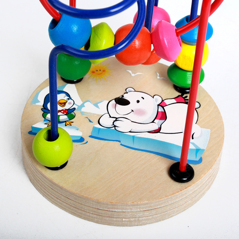 Mini Mathematik Spielzeug Matze Achterbahn Zählen Kreise Korn Draht Früer Pädagogische Karikatur Tiere Holz Spielzeug Für Chilrden Kind Baby