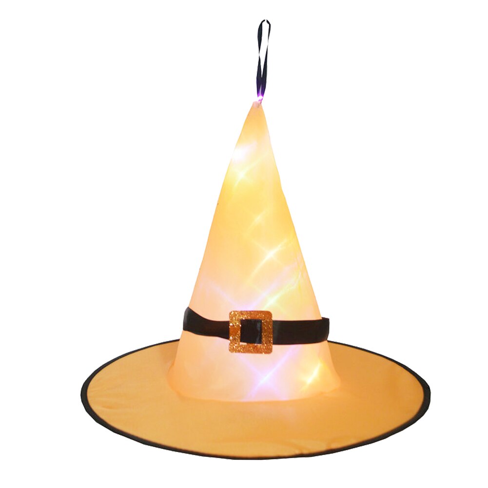 Halloween LED Licht Hängen Dekor Cosplay Party Magier Hexe Hüte Heimat Party Dekoration Headwear Kappe Kleid Halloween Liefert: orange