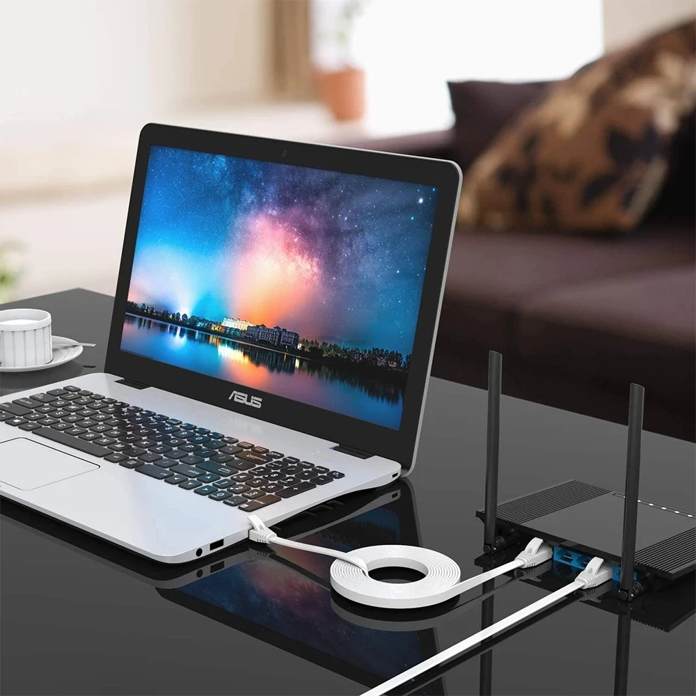 0.5m 1m 2m 3m 5m 10m 15m 20m 30m Cable CAT6 Flat Ethernet Cable RJ45 Patch LAN CAT 6 Network Cable for Computer Router Laptop