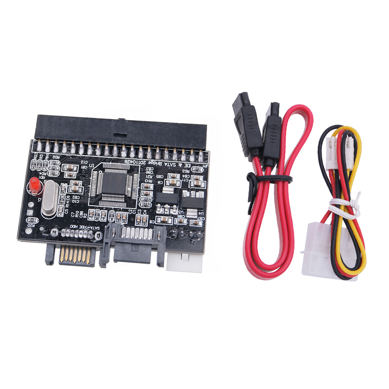 Adattatore da IDE a SATA convertitore da SATA a IDE conversione bidirezionale 100/133 scheda riser HDD/SSD/CD/DVD per PC desktop JM20330 patata fritta: Default Title