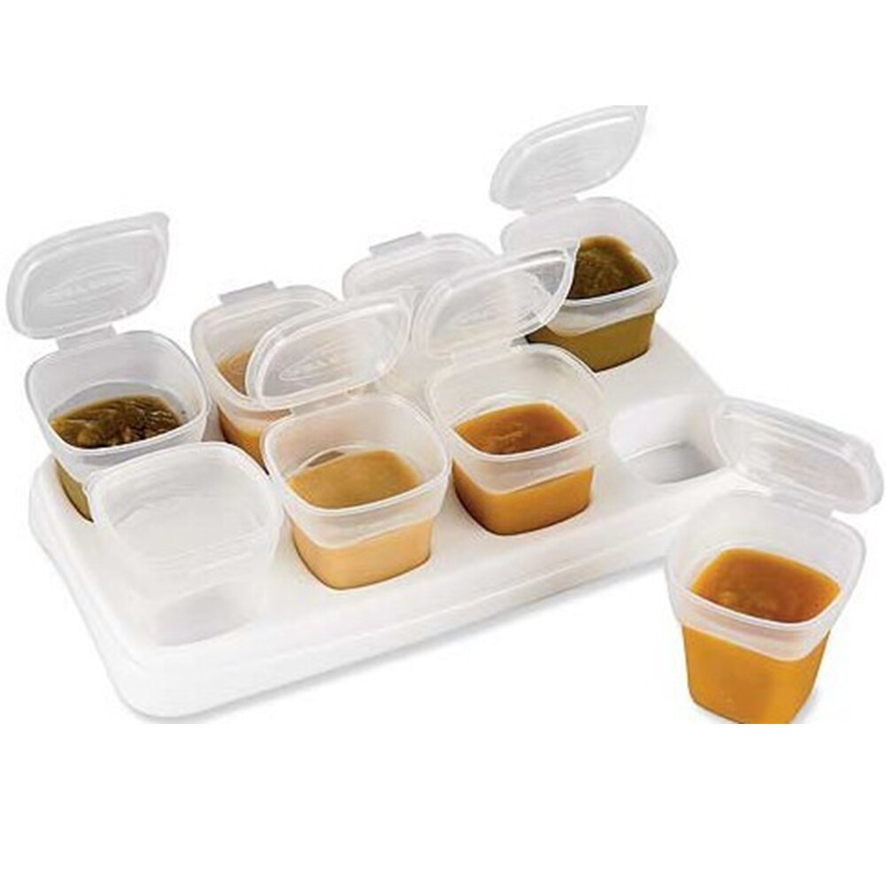 9 stk/sæt ris mikroovn snacks spædbørn 70ml fravænningsbeholdere værktøj fodergryde børn vælling opbevaring fryseterning babymad æske