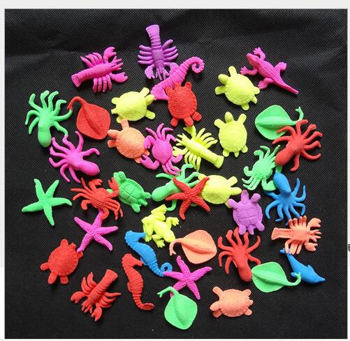 10 pcs/lot Growing In Water Bulk Swell Sea Creature Various kinds Mixed Expansion Toy Colorful Puzzle Magic Toys: Sea world