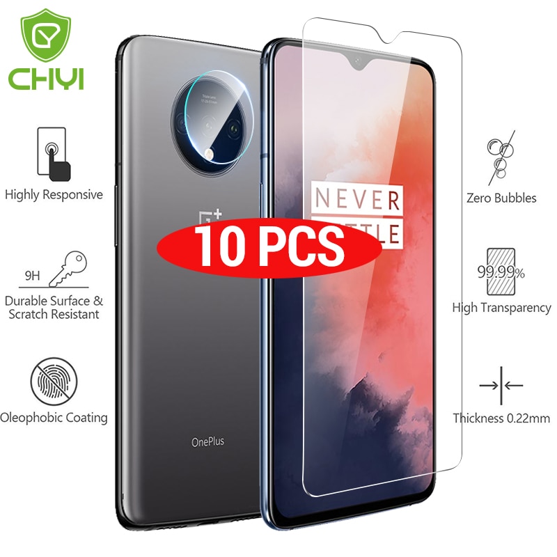 10 pcs tempered glass for oneplus 7t 6t 5t 3t screen protector 9H protective film for one plus 3 5 6 7 glass