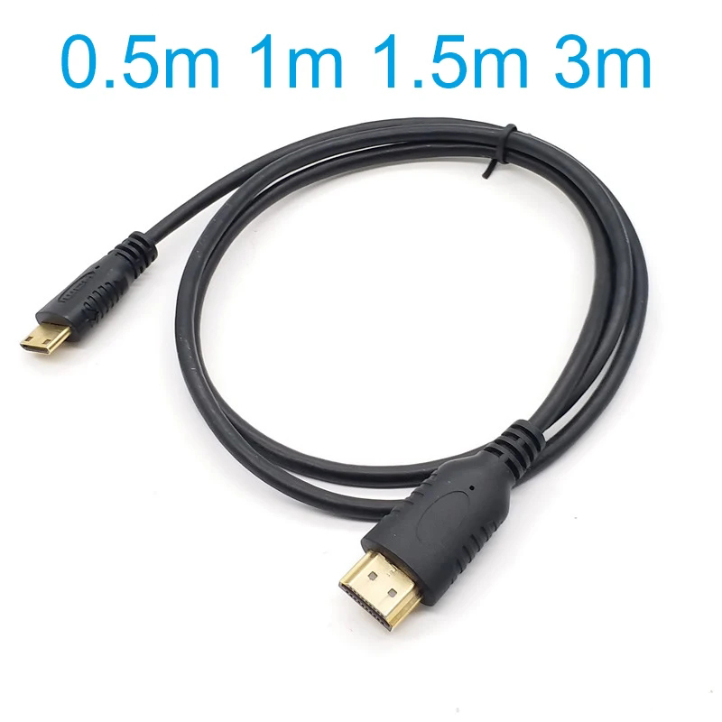Mini HDMI a HDMI Cable de conexión HDTV estándar para cámara TV Adaptador HDMI 0,5 M 1 M 1,5 M 3 M