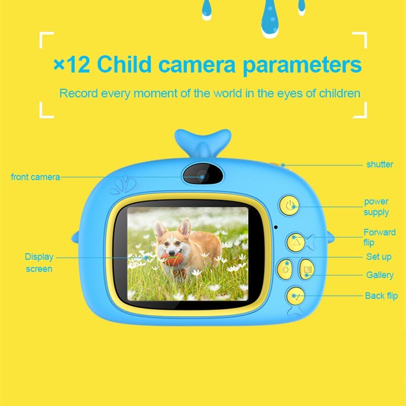 X12 caméra vidéo pour enfants dessin animé numérique DV caméra vidéo portable sport caméra vidéo pour la photographie