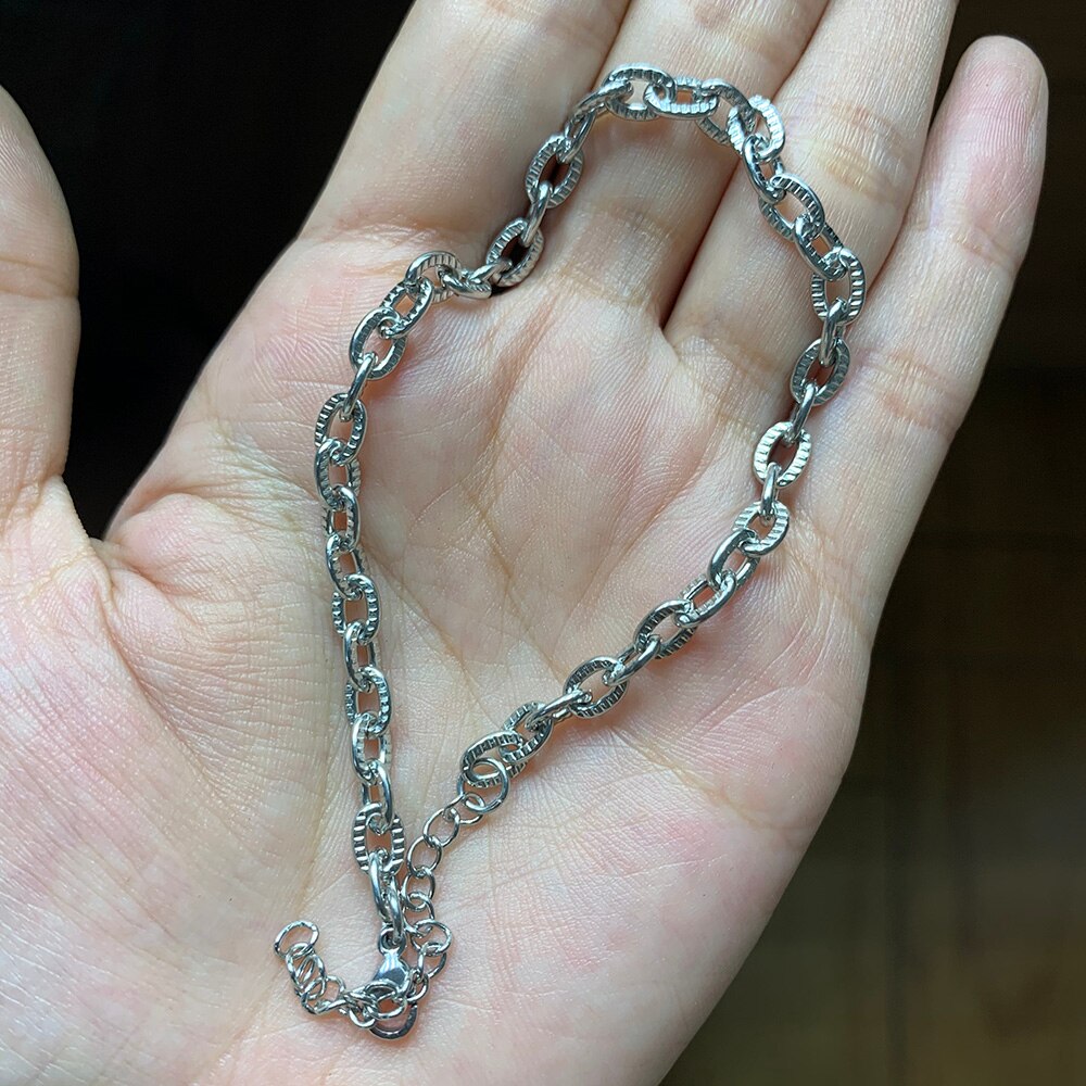 Charm bransoletka naszyjnik kobiety biżuteria lina ze stali nierdzewnej łańcuchy gwiazdy bransoletki nigdy nie zetrzeć bransoletki prezenty 2021 USENSET: Necklace 45cm-5cm / c11