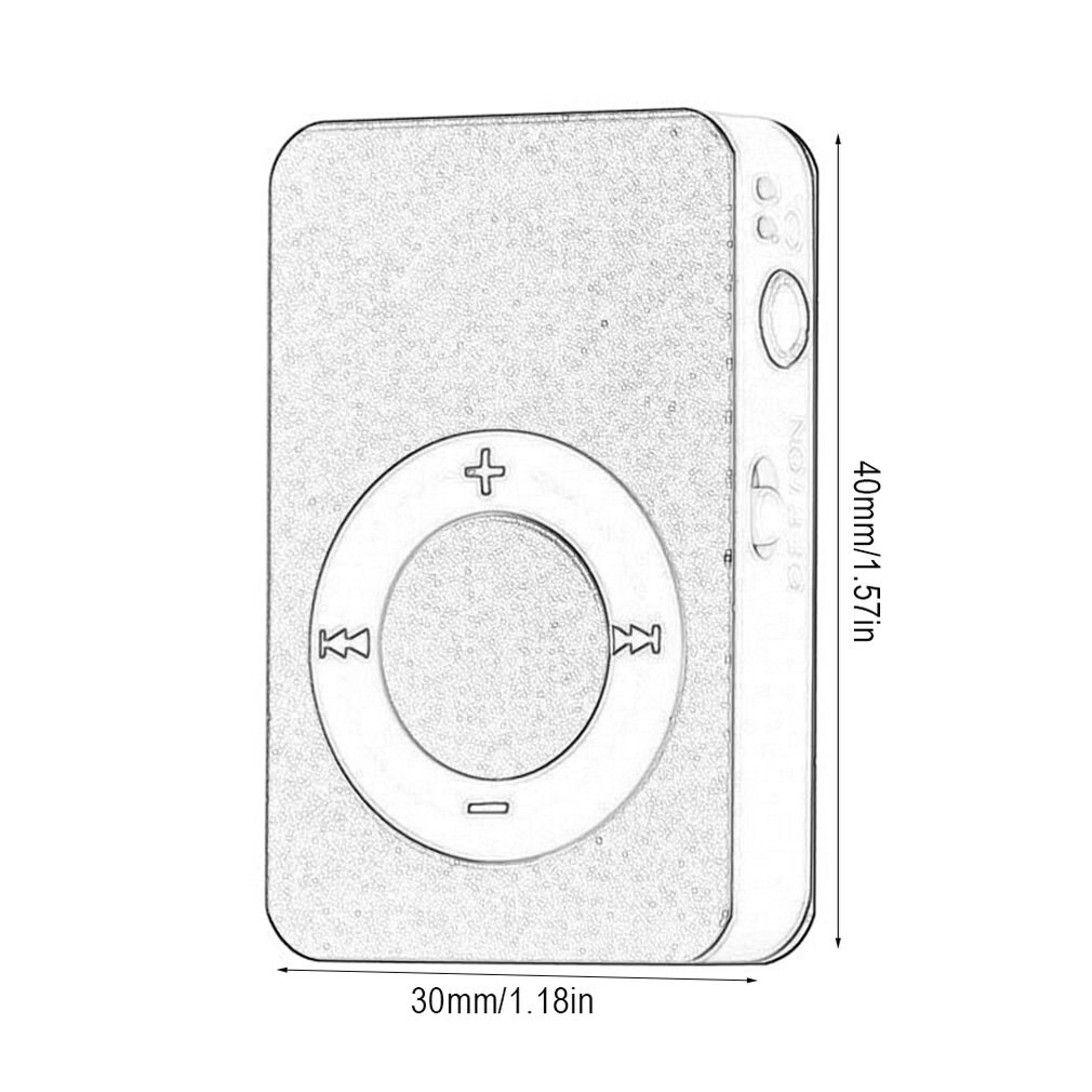 Mini reproductor de MP3 con Clip de Metal, reproductor de música Digital deportivo, compatible con tarjeta TF, reproductor de MP3, USB 2,0, con conector para auriculares de 3,5mm