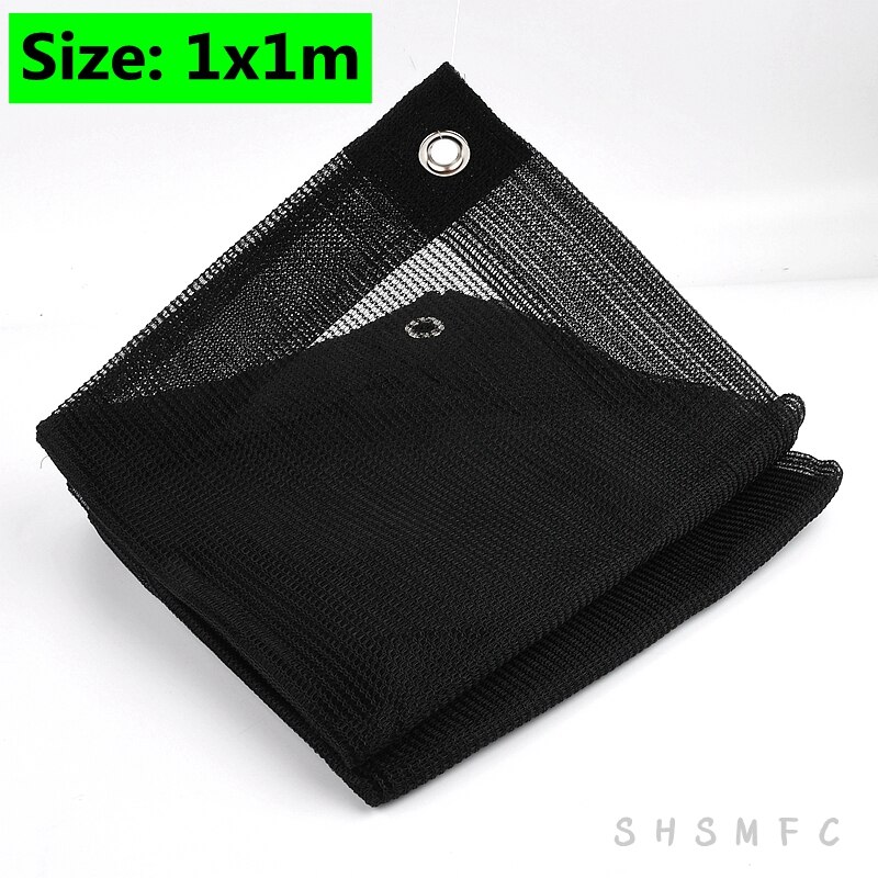 Hi Black HDPE Anti-UV Sun Shading Net Balcony Fence Sun-proof Garden Courtyard Sunblock Succulent Plant Sunshade Net: 1x1m