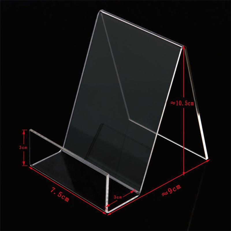 2 stücke Buch Anzeige-ständer Schreibtisch Buch Halfter transparent Acryl Buch Regal Vertikale Buch Lehrbuch Anzeige Stand (transparent)