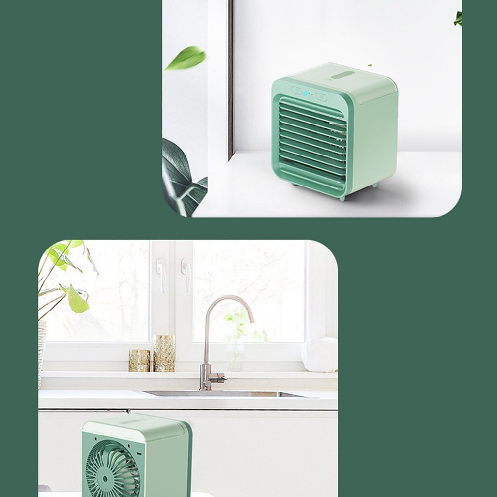 Air Conditioner Mini Air Cooler Personal Cooling Fan Portable Air Conditioner 2 in 1 Air Cooler Humidifier
