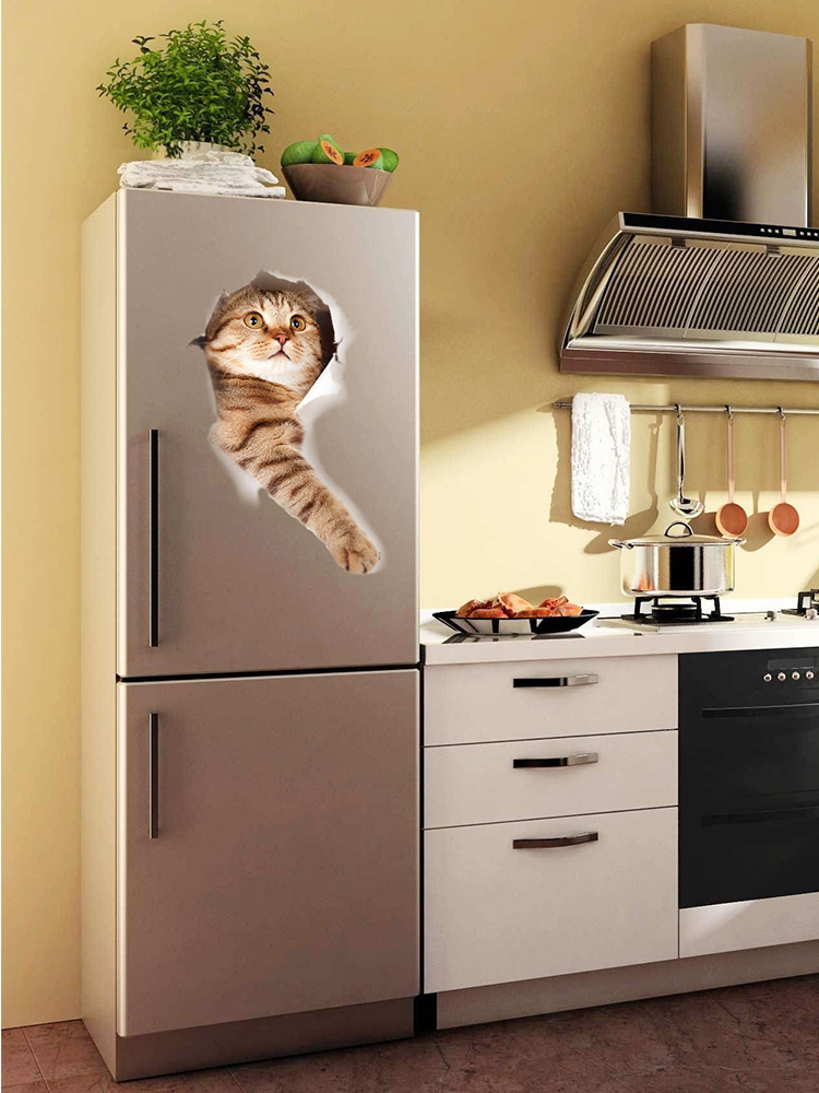 3d schattige doe-het-zelf kattenstickers, zelfklevende familie muurstickers, raamdecoraties, badkamerdecoratie voor de wc-bril en keukenaccessoires.