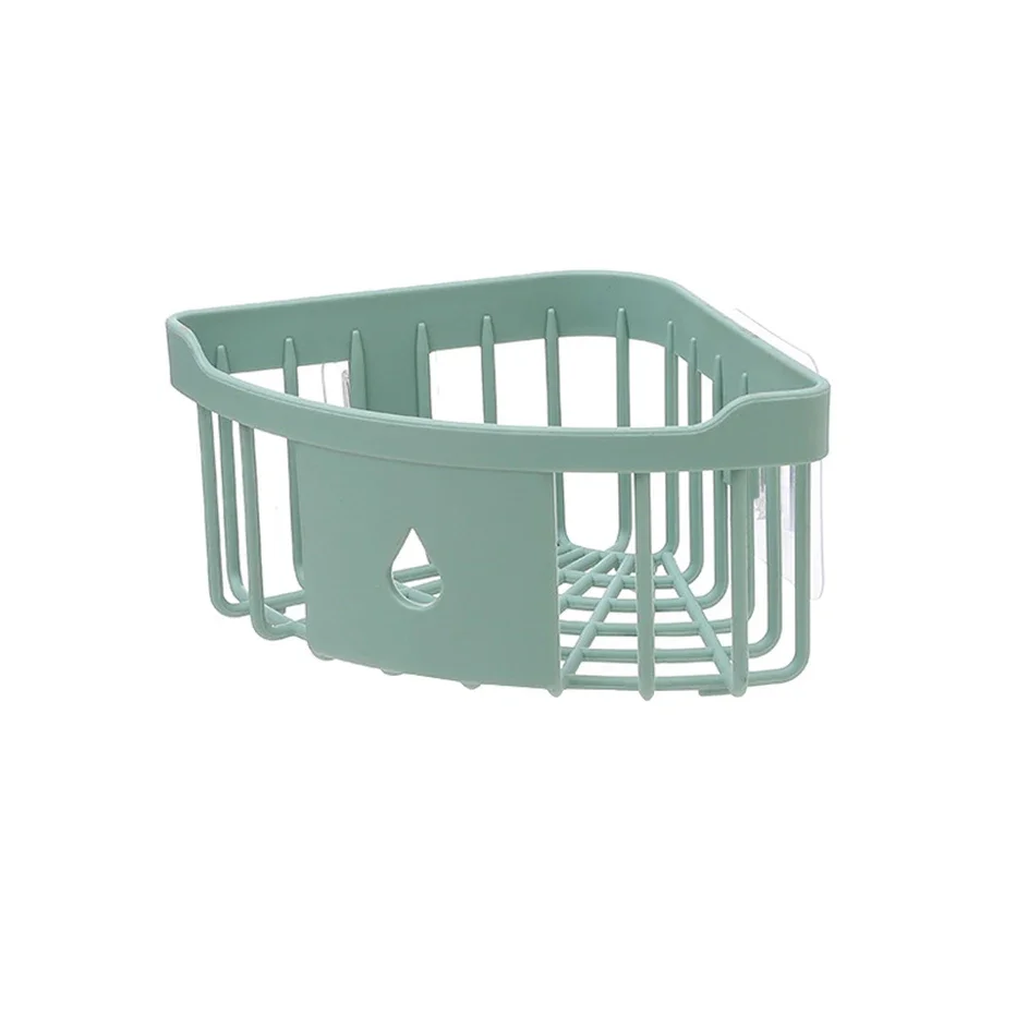 Keukenorganizer Plank, Badkamer Hoek Toiletartikelen Opslaghouder, Plastic Hoek Opbergrek, Gootsteen Spons Borstelhouder: Licht Geel