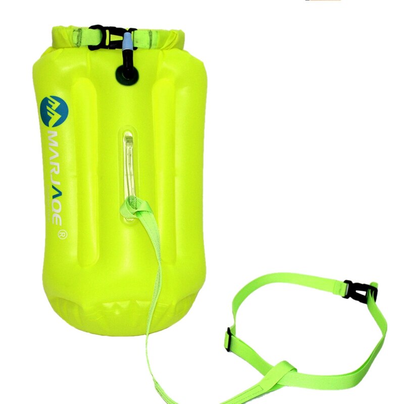 Marjaqe 20L Outdoor Waterproof Air Bag Swimming Buoy Swimming Towing Floating Bag Kayaking Storage Bag Drifting Signal Buoy: Yellow