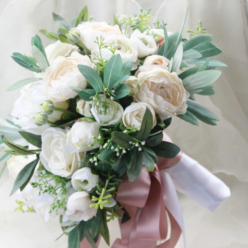 Silk Wedding Bouquet Bridal Bouquet Boho Bouquet Artificial Bouquet ...