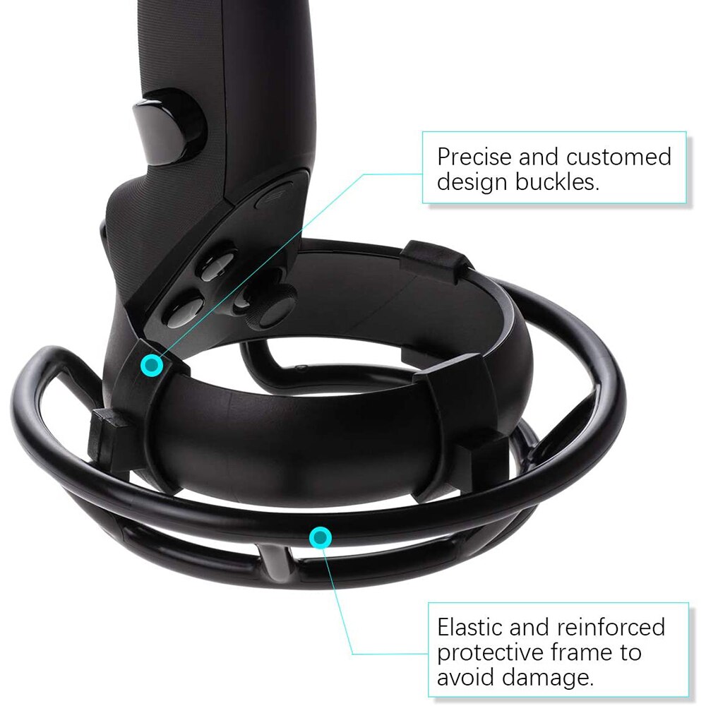 1 par de capa protetora para controlador, capa antichoque compatível com oculus quest ou rift s, vr gaiola, acessórios de proteção