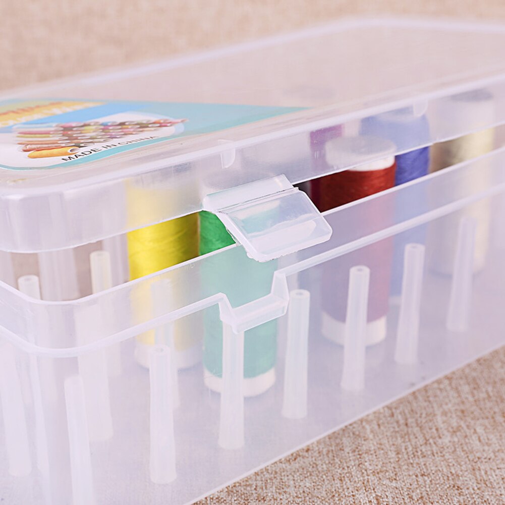 42 Spools Reels Sorting Storage Boxes Organizer Transparent Fishing Line Gear Group Sewing Thread Container Holder Bobbins Case