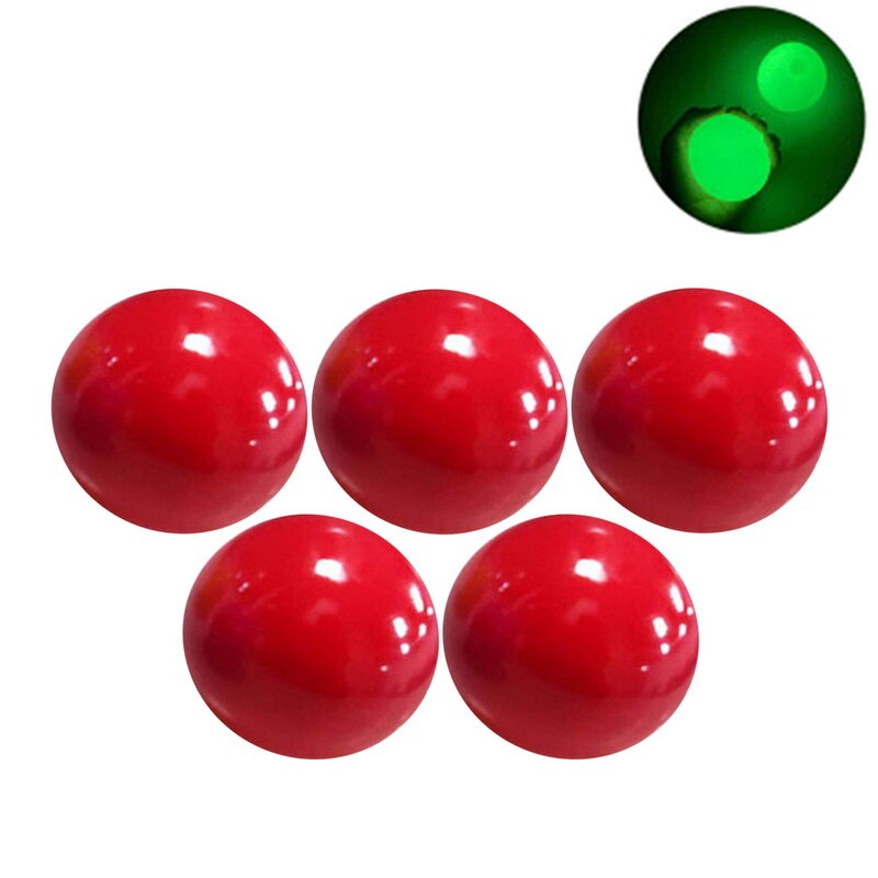 Mugoyrt Stick Wall Ball Decompression Sticky Target Catch Throw Luminescent Random Color Ball Kids: 5pcs in glow red