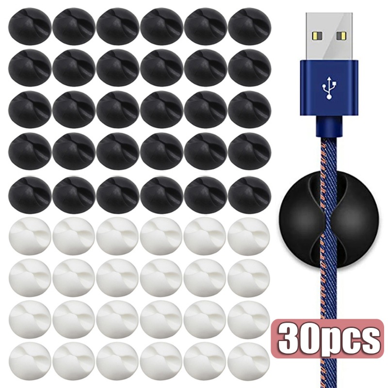 Clips para cables de datos de coche, concentrador de línea USB autoadhesivo, abrazadera de fijación, organizador para salpicadero de cables de escritorio de oficina
