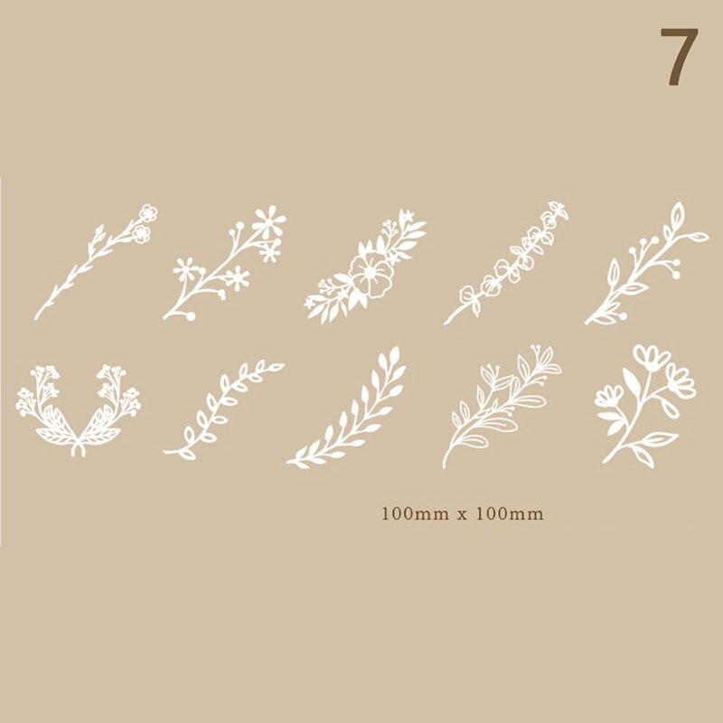 Leaf Plants Circle Lace Material Paper Journal Planner Decorative Scrapbooking: 7