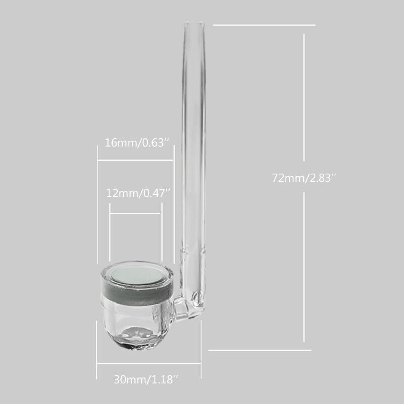 Aquarium CO2 System Bubble Diffuser U Shaped Atomizer Arcylic Tube with Suction Fish Tank Air Bubble Diffuser