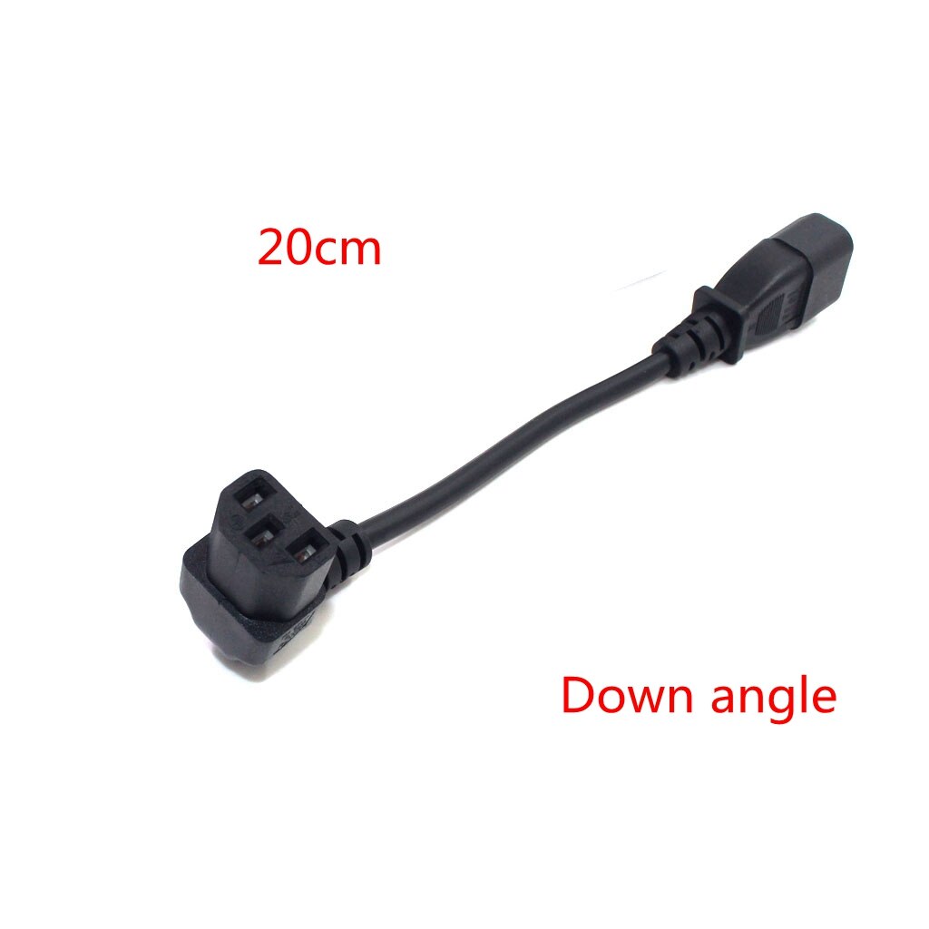 IEC60320 C13 Angle Converter Angle Extension Cable C13 to C14 PDU Up Down Right Angle Power Cables Male to Female AC Power Cord