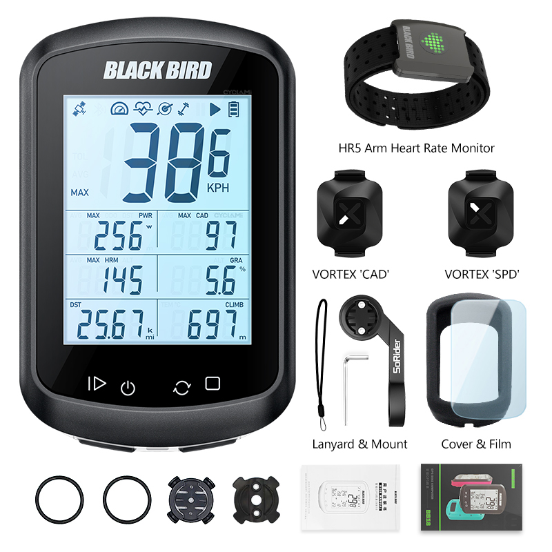 Blackbird-Ordinateur de vélo GPS BB18, compteur de vitesse sans fil, cycle de cyclisme, odomcirculation, compteur de vitesse de vélo, capteur XOSS, moniteur