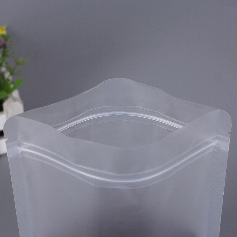 10pcs Stand up Frosted Plastic Zip Lock Bag Transparent Bag Self Sealing Ziplock Reclosable Poly Bag Food Packaging Bag