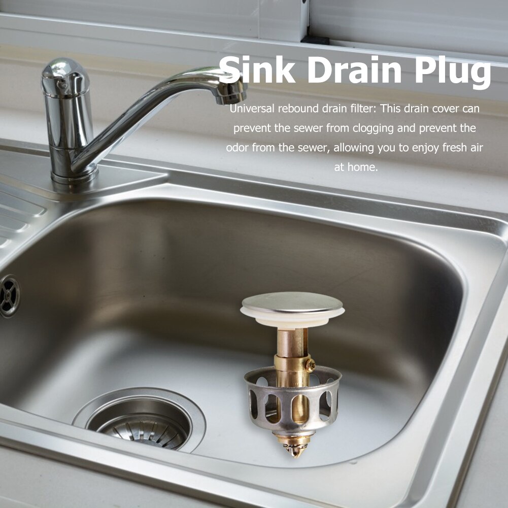 Replacement Wash Basin Pop Up Sink Drain Plug Bathtub Bounce Drain Stopper