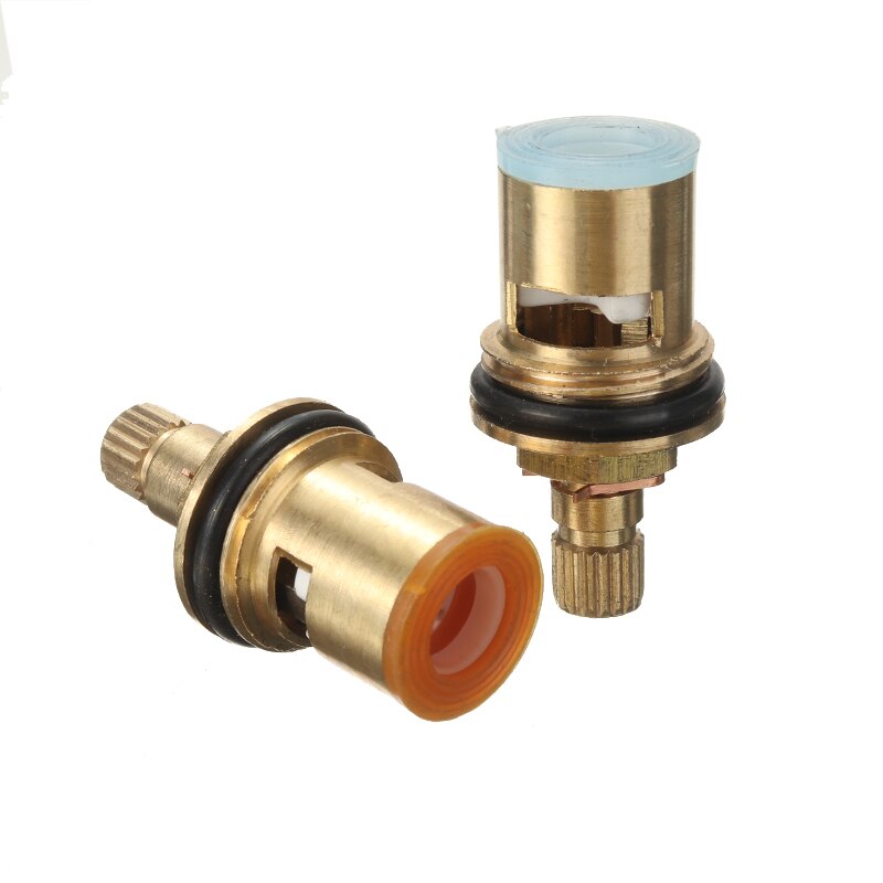 2pcs 1/2 " Brass Ceramic Disc Valve Cartridge Valves Quarter Turn 20 Teeth Repair Kit Accessories