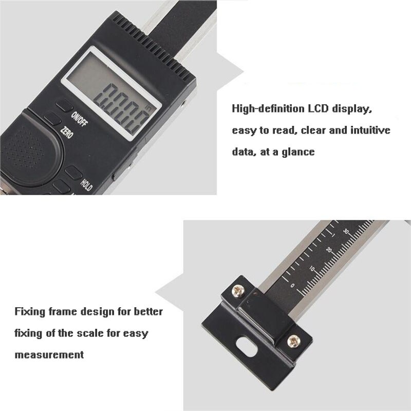 Règle d'affichage numérique verticale 100/150/200mm LCD électronique numérique Vernier pied à coulisse USB Interface pied à coulisse outil de mesure