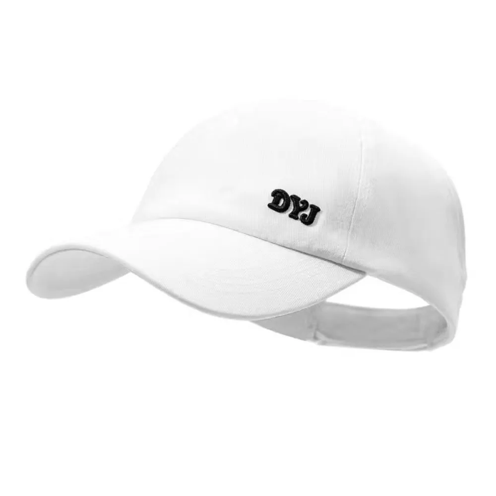 La gorra de béisbol deportiva de verano se puede atar con coletas altas, tapas vacías, sombreros y gorras con sombrilla: Blanco